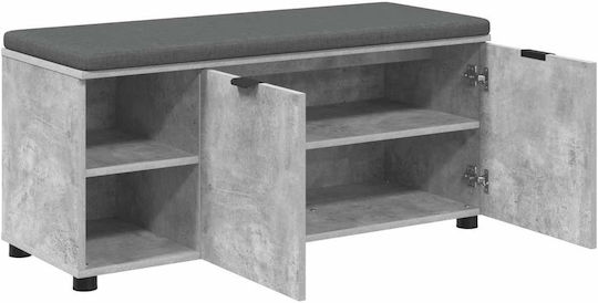 Έπιπλο Εισόδου με Παγκάκι Γκρι 100x38x46εκ.