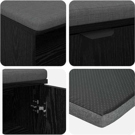 Мебел За Антре с Пейка Черна Оксия 100x38x46см