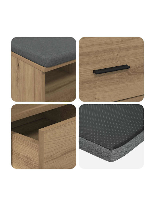 Έπιπλο Εισόδου με Παγκάκι Artisan Oak 80x38x46εκ.