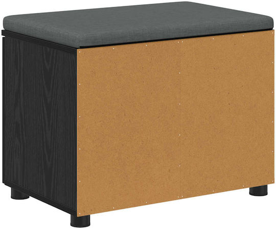 Entry Furniture with Bench Μαύρη Οξυά 60x38x46cm