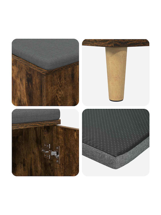 Entry Furniture with Bench Καπνιστό Δρύς 60x38x46cm
