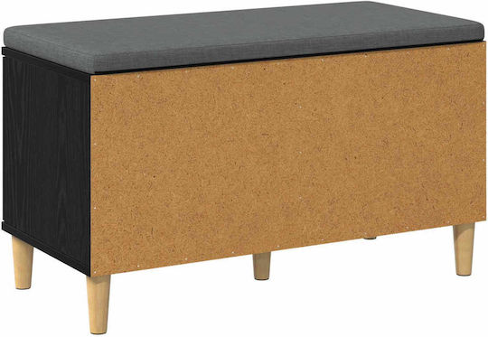 Entry Furniture with Bench Μαύρη Οξυά 60x38x46cm