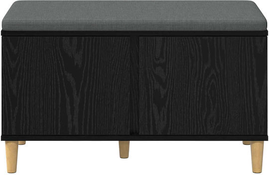 Entry Furniture with Bench Μαύρη Οξυά 60x38x46cm