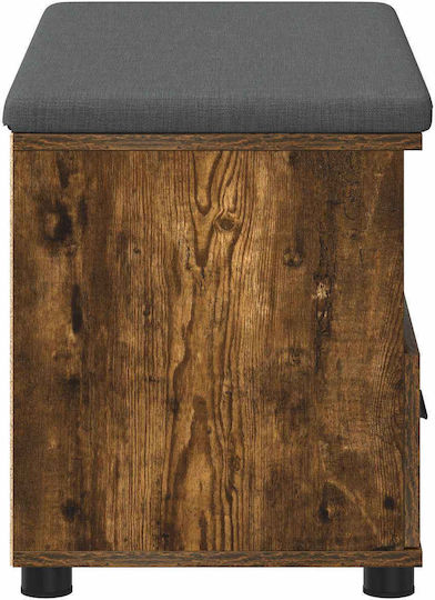 Entry Furniture with Bench Καπνιστό Δρύς 80x38x46cm