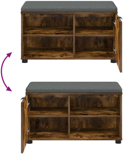 Entry Furniture with Bench Smoked Oak 80x38x46cm