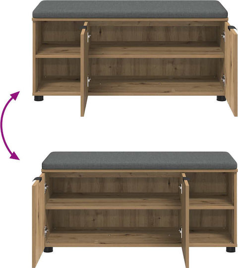 Entry Furniture with Bench Artisan Oak 100x38x46cm