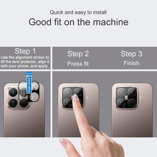 Imak Camera Protection Tempered Glass Black for the Xiaomi 15T 5G, Xiaomi 15T Pro 5G