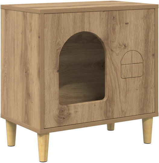 Vidaxl Casă Pentru Pisici Nuc Lucru Manual 51 X 30 X 52 Cm