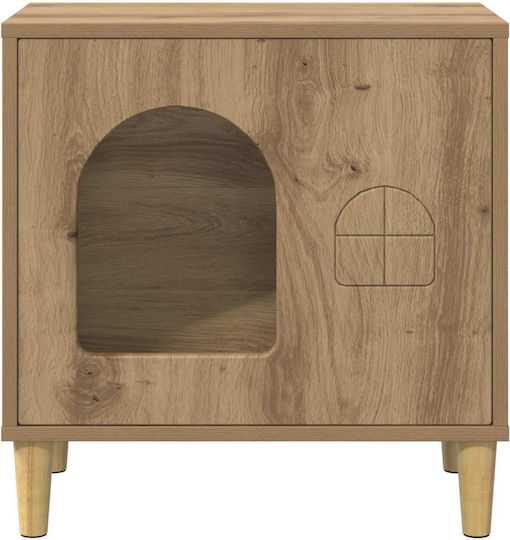 Vidaxl Casă Pentru Pisici Nuc Lucru Manual 51 X 30 X 52 Cm