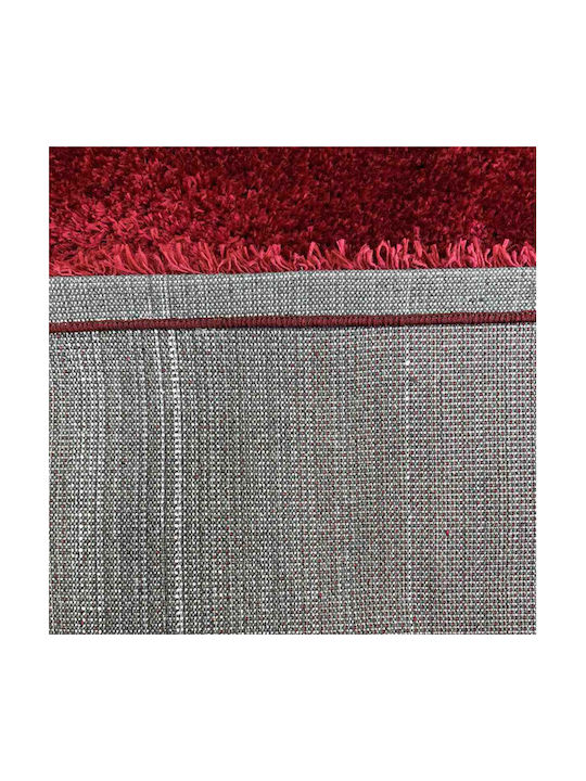 SpitiBazaar Χαλί Ορθογώνιο Γούνινο Κόκκινο 130x190cm