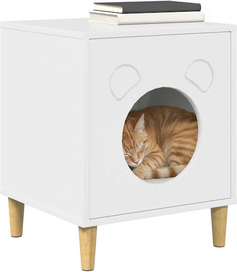 Vidaxl Cat House Glossy White 42.5 x 40 x 52.5 cm