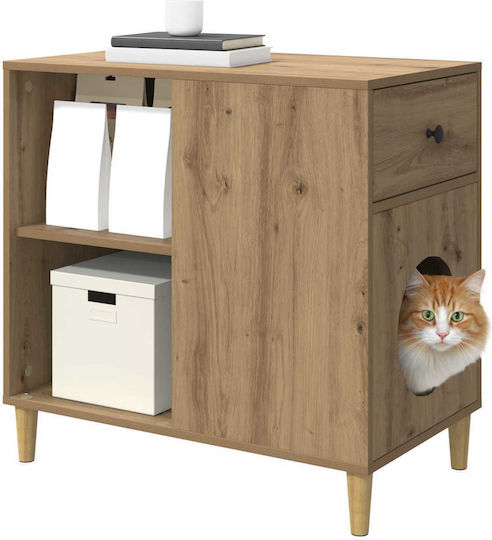 Vidaxl Katzenbett aus Handarbeit Walnuss 72 × 42,5 × 70 cm