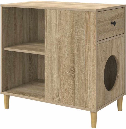 Vidaxl Casă Pentru Pisici Sonoma 72 X 42.5 X 70 Cm Lemn Prelucrat