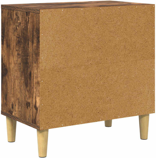 Vidaxl Casă Pentru Pisici Stejar Afumat 51 X 30 X 52 Cm Lemn Prelucrat