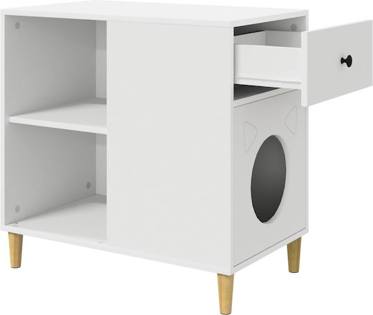 Vidaxl Cat House White 72 x 42.5 x 70 cm Engineered Wood