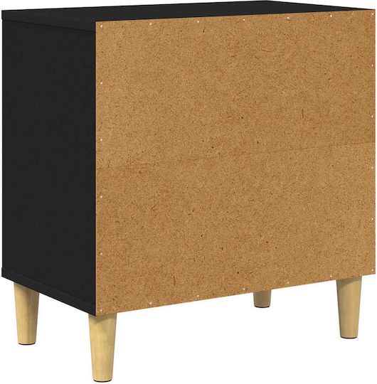 Vidaxl Cat House Black 51 x 30 x 52 cm Engineered Wood