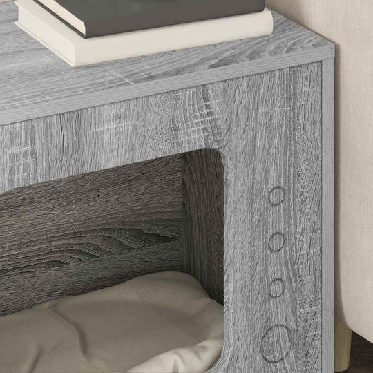 Vidaxl Casă Pentru Pisici Gri Sonoma 51 X 30 X 42 Cm Lemn Prelucrat