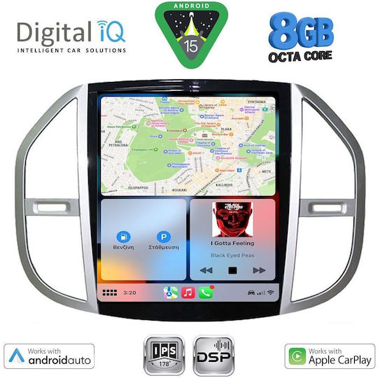 Digital IQ Car Audio System for Mercedes-Benz Vito 2015 (Bluetooth/USB/AUX/WiFi/GPS/Apple-Carplay/Android-Auto) with Touch Screen 4.1"