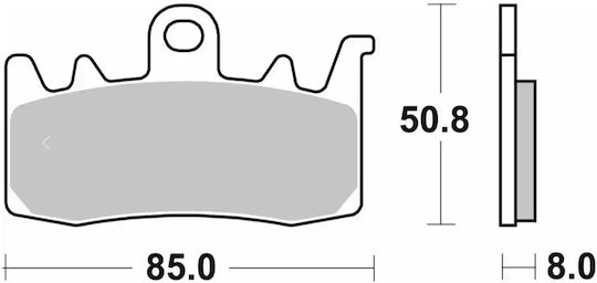 Sbs Метални Мотоциклетни Накладки 900h.hs 1 Комплект 1 Спирачен Апарат