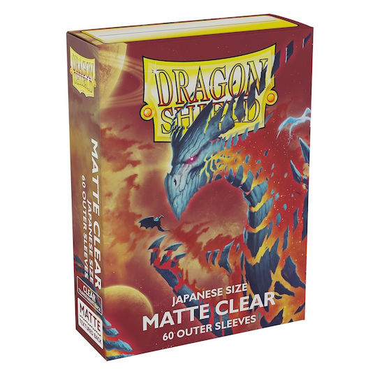 Dragon Shield Manșoane Exterioare pentru Cărți Japoneze Mici Dimensiune Japoneză 60 Bucăți Transparente