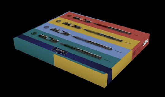 Lamy Safari Set Writing Pen Medium Blue made of Plastic with Blue Ink