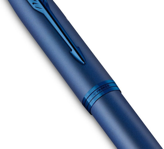 Parker IM Monochrome Piesă de Schimb pentru Vârf de Peniță Medium 1mm Albastru din Alamă cu 1 Vârfuri de Schimb