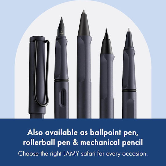 Lamy Safari Fountain Pen Medium Grey Plastic with Black Ink