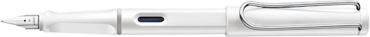 Lamy Safari 019 Πένα Γραφής Fine Λευκή από Πλαστικό με Μπλε Μελάνι
