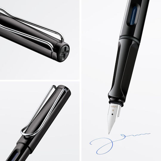 Lamy Safari 019 Πένα Γραφής Medium Μαύρη από Πλαστικό