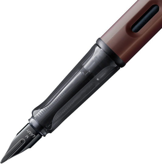 Lamy Писалка Medium Кафява от Алуминий с Червено Мастило