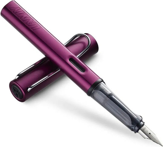 Lamy AL-star Writing Pen Medium Purple made of Aluminum with Blue Ink