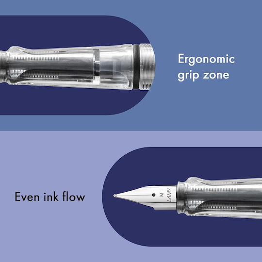 Lamy Vista Writing Pen Medium Gray made of Plastic with Blue Ink