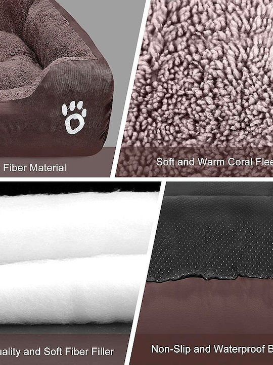 Sofa Dog Bed Burgundy 65x50cm