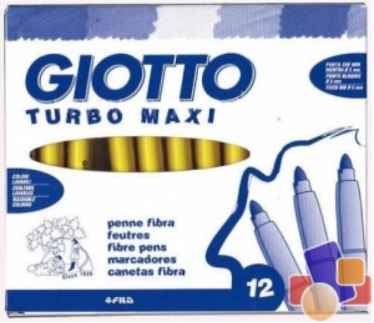 Giotto Gelb Waschbare Zeichenmarker Dicke Set 12Stück