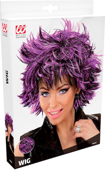 Disco Karnevalsperücke Afro Lila