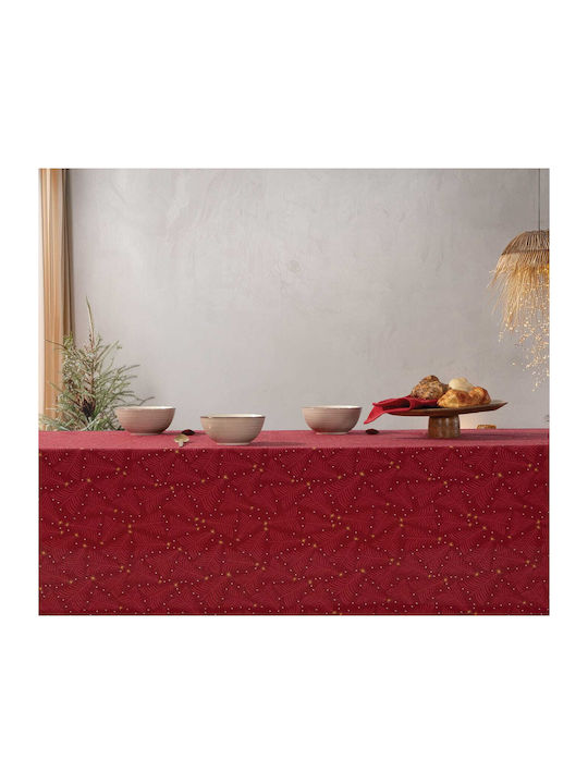 Nef-Nef Homeware December Christmas Tablecloth Fabric Red L180xW140cm.
