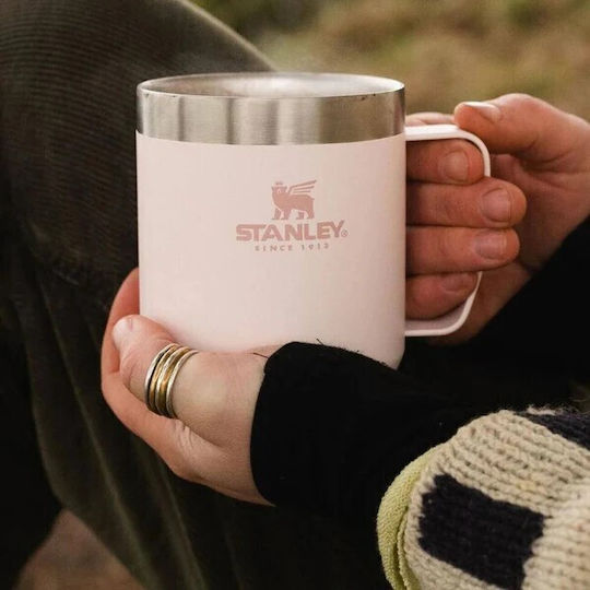 Stanley Classic Legendary Camp Mug Glass Thermos Stainless Steel BPA Free 350ml Rose Quartz