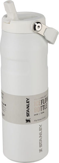 Stanley IceFlow Bottle Flip Bottle Thermos Plastic BPA Free 700ml White with Straw