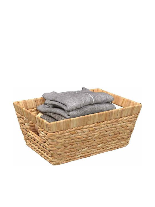 vidaXL Set of Decorative Baskets Straw with Handles Brown 38x28x15cm 2pcs