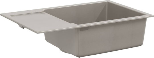 vidaXL Drop-In Chiuvetă din Granit Sintetic L78xW50cm Gri