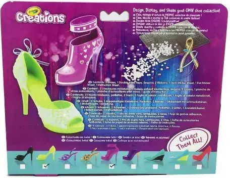 Crayola Hot Heels Комплект За Рисуване Модни Обувки Бутик Зелено Розово 800062-1