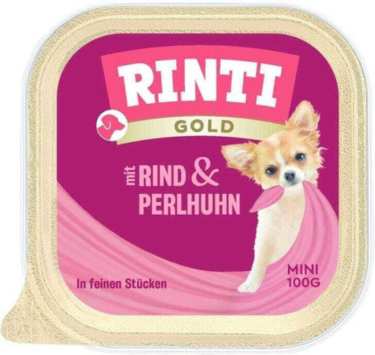 Rinti Nassfutter Hunde in Tablett mit Rindfleisch ohne Getreide 100gr