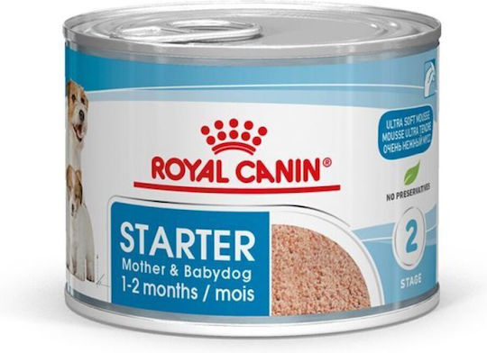 Royal Canin Starter Mousse Υγρή Τροφή Σκύλων με Κρέας 12x195gr