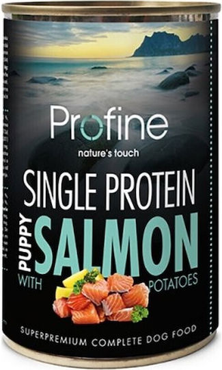 Profine Single Protein Υγρή Τροφή για Κουτάβια σε Κονσέρβα με Σολομό χωρίς Σιτηρά 400gr