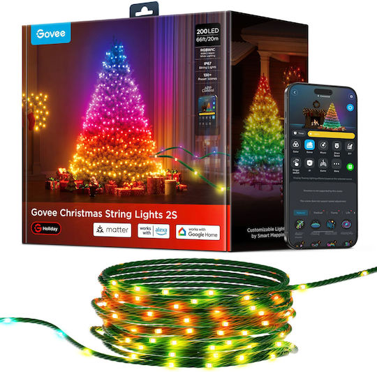 Lichterkette 2S 200 Smart LED-Lichter 20 m RGBW, 1 Stück