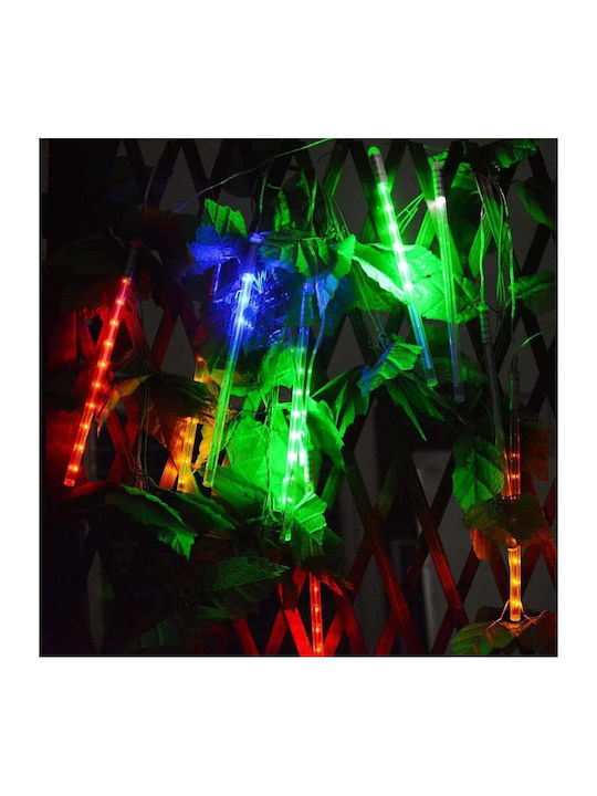 Λαμπάκια LED 3μ. RGB Ηλιακά τύπου Βροχή 8τμχ