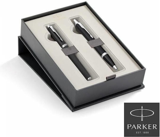Parker I.m. Essential Negru Mat Set Stilou și Pix Ballpoint