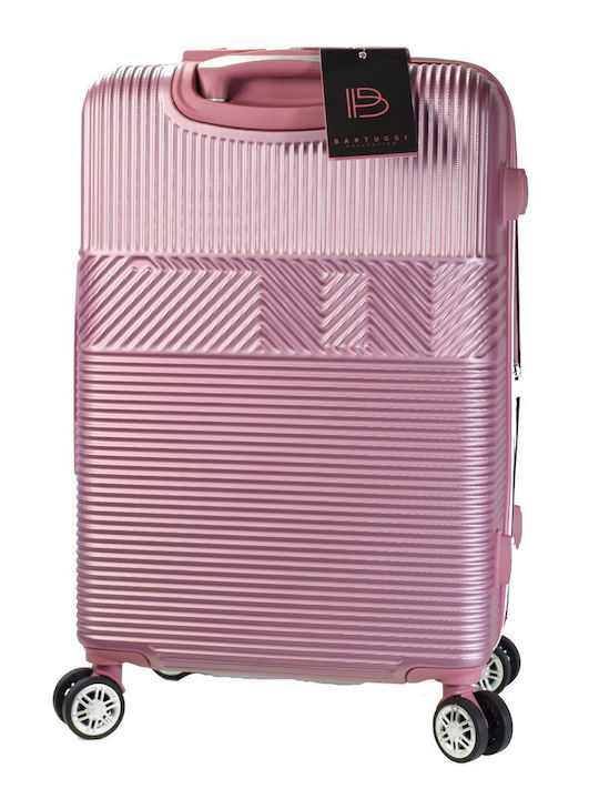 Bartuggi Großer Hart-Reise Koffer Rosa mit 4 Rädern Höhe 75cm