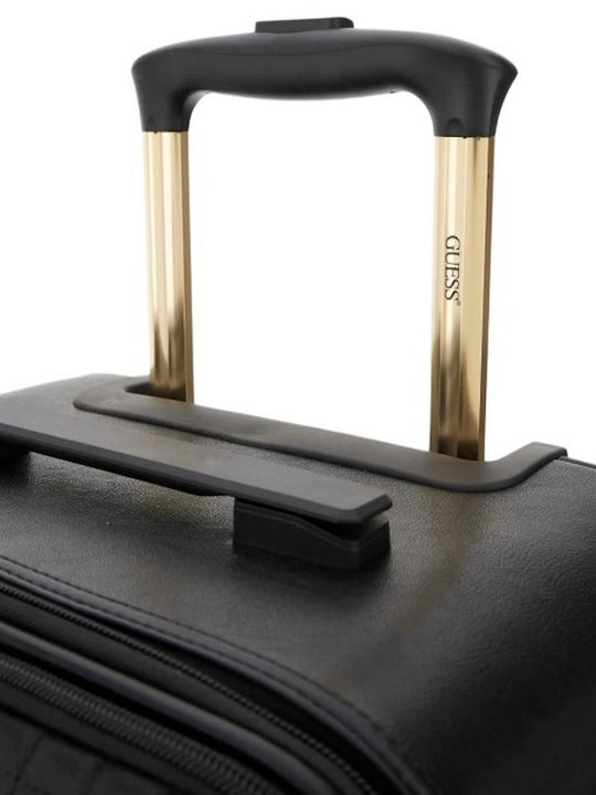 Guess Cabin Black Travel Suitcase With 4 Wheels Height 34cm