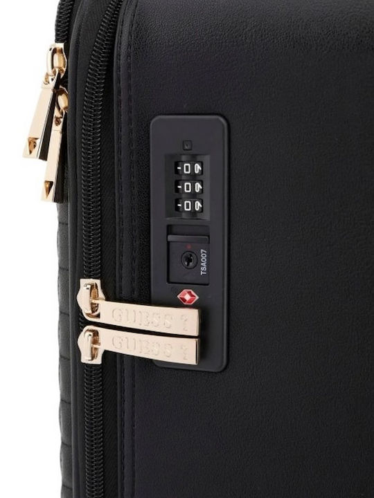 Guess Cabin Black Travel Suitcase With 4 Wheels Height 34cm